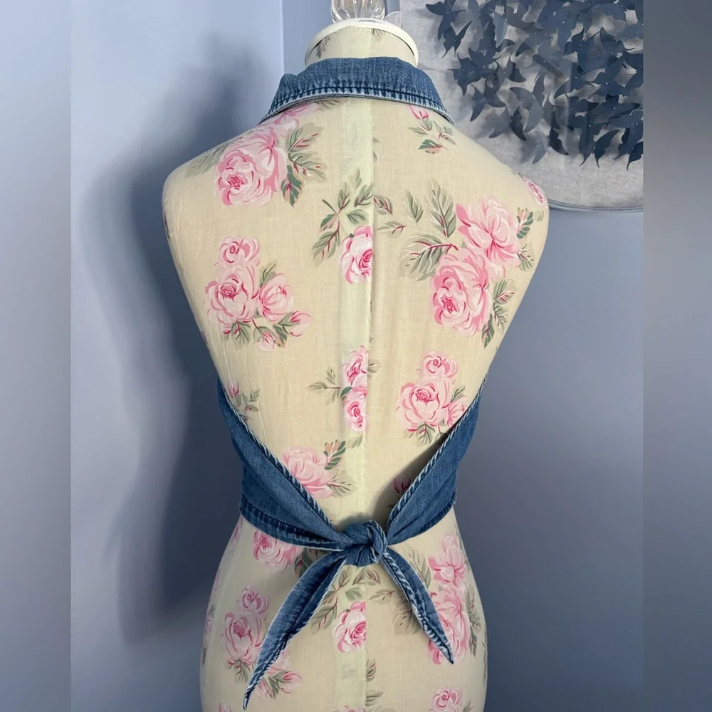 J. Crew Blue Denim Crop Top - Picture 4 of 5